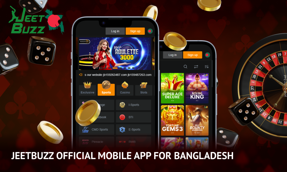 The JeetBuzz mobile app allows Bangladeshi users to bet on sports, play slots, and enjoy live casino games